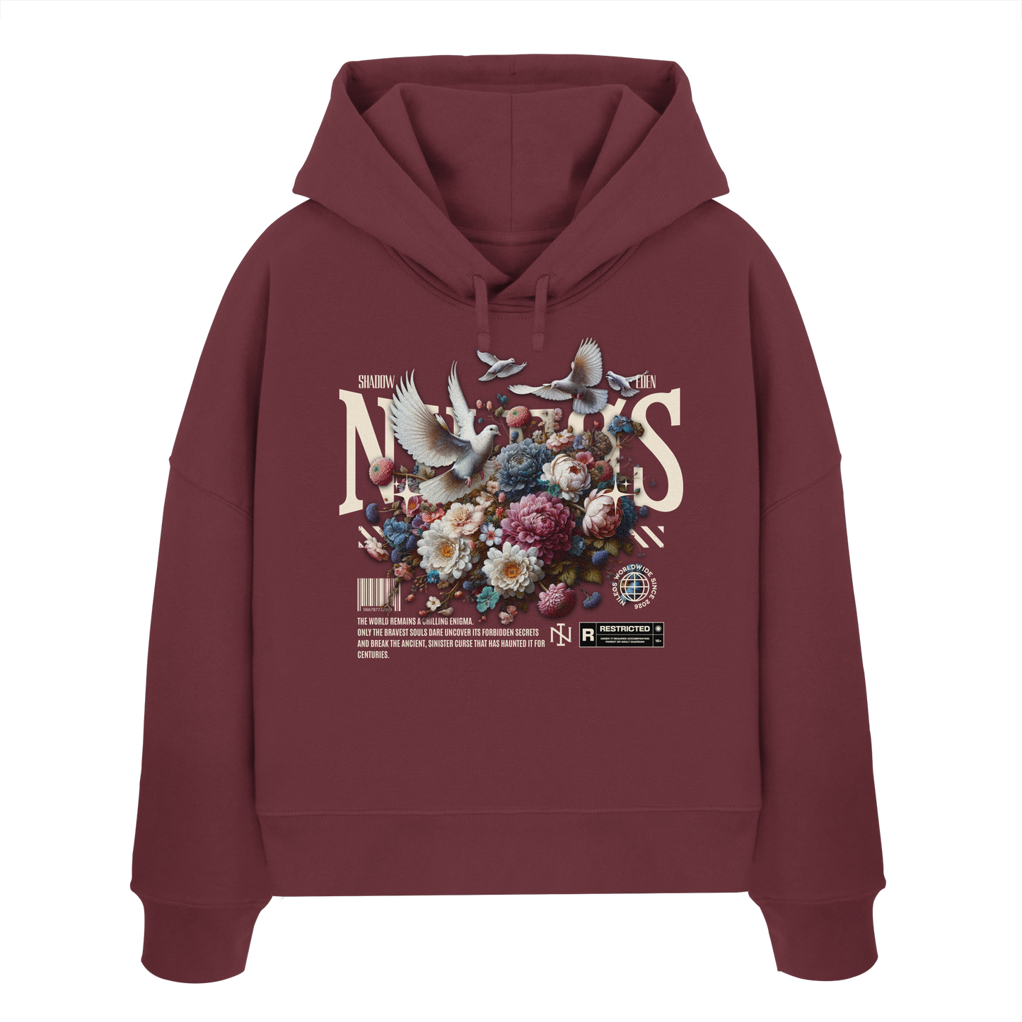 Shadow Eden - Womens Organic Boxcut Hoodie