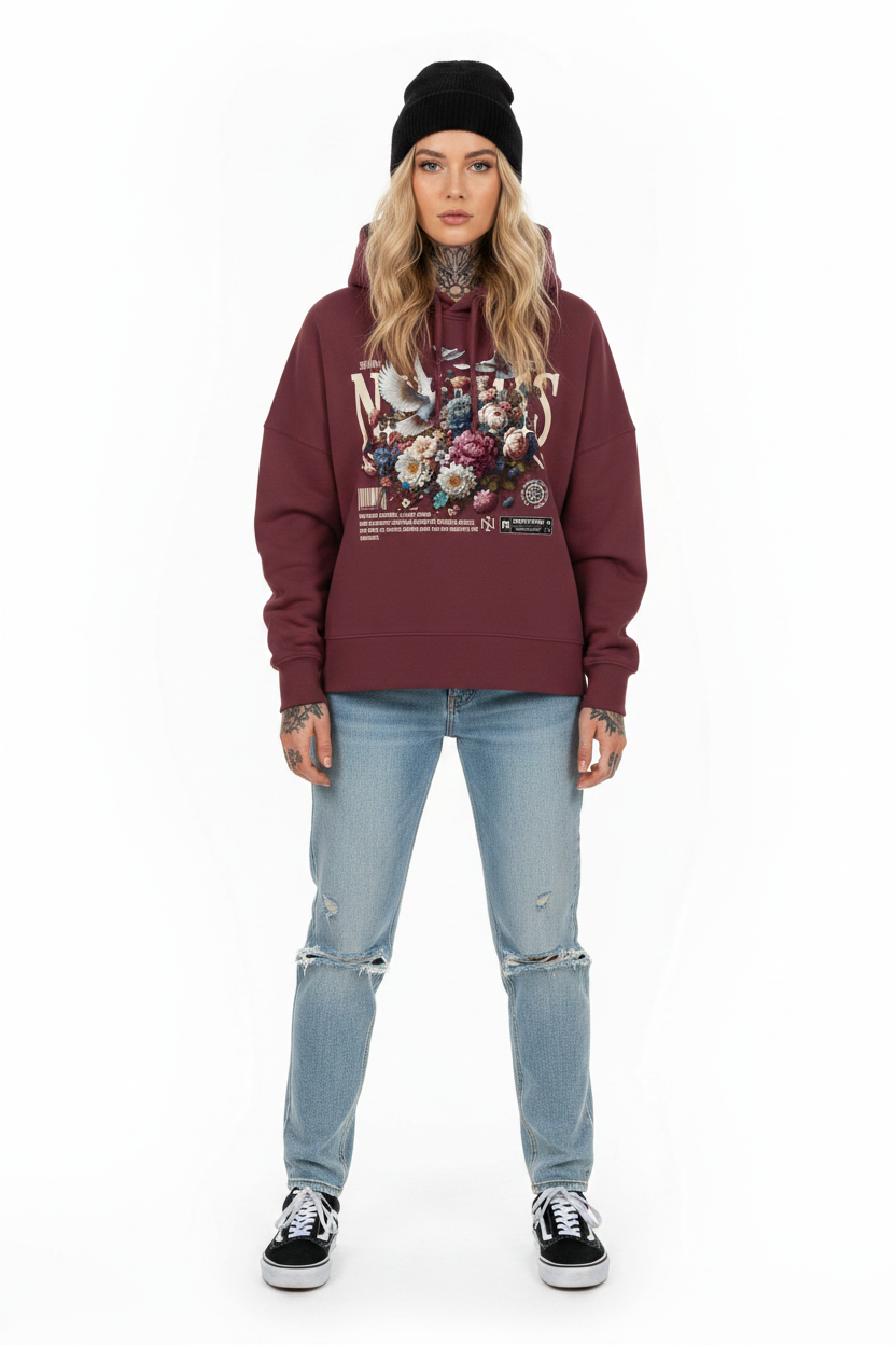 Shadow Eden - Womens Organic Boxcut Hoodie