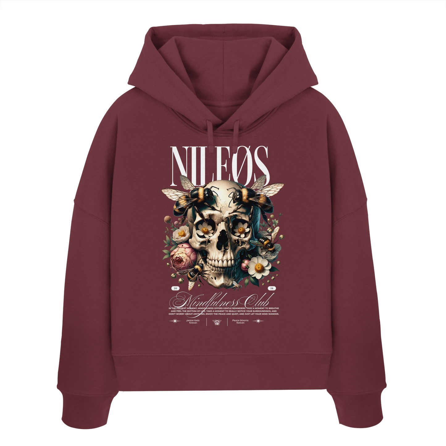 Mindfulness Club - Womens Organic Boxcut Hoodie