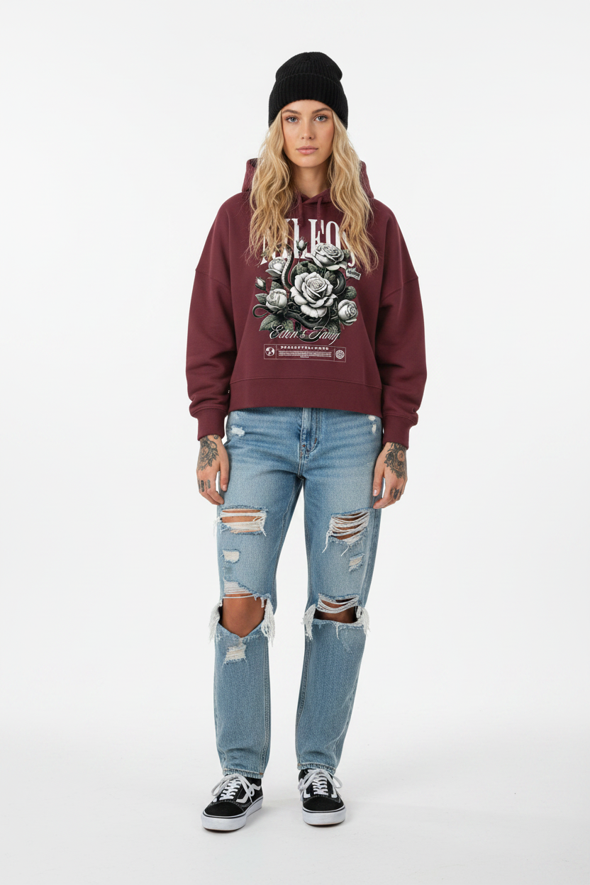 Eden’s Fang - Womens Organic Boxcut Hoodie