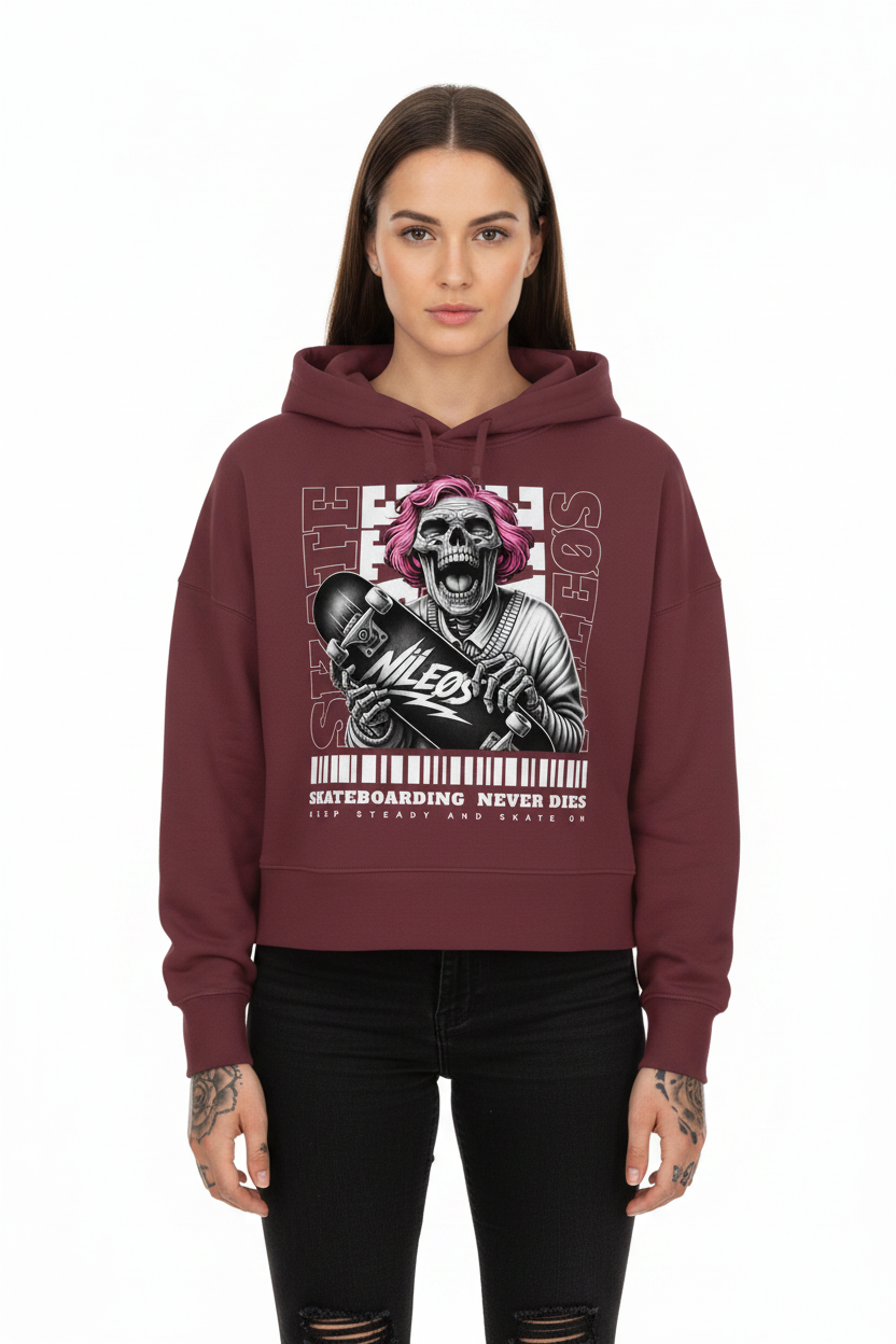 KEEP STEADY - Womens Organic Boxcut Hoodie
