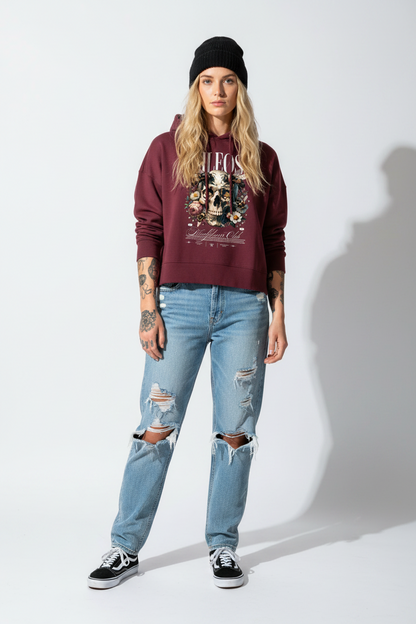 Mindfulness Club - Womens Organic Boxcut Hoodie