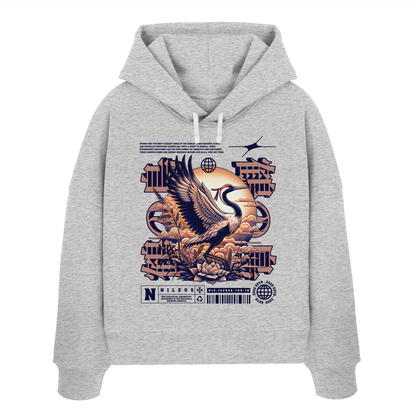 CRANE FINAL - Womens Organic Boxcut Hoodie