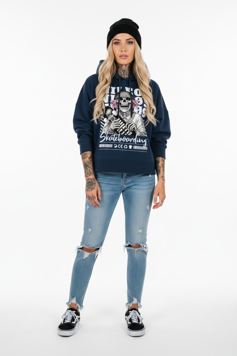 SK8T - Womens Organic Boxcut Hoodie