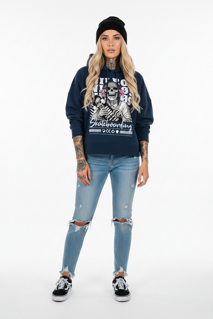 SK8T - Womens Organic Boxcut Hoodie
