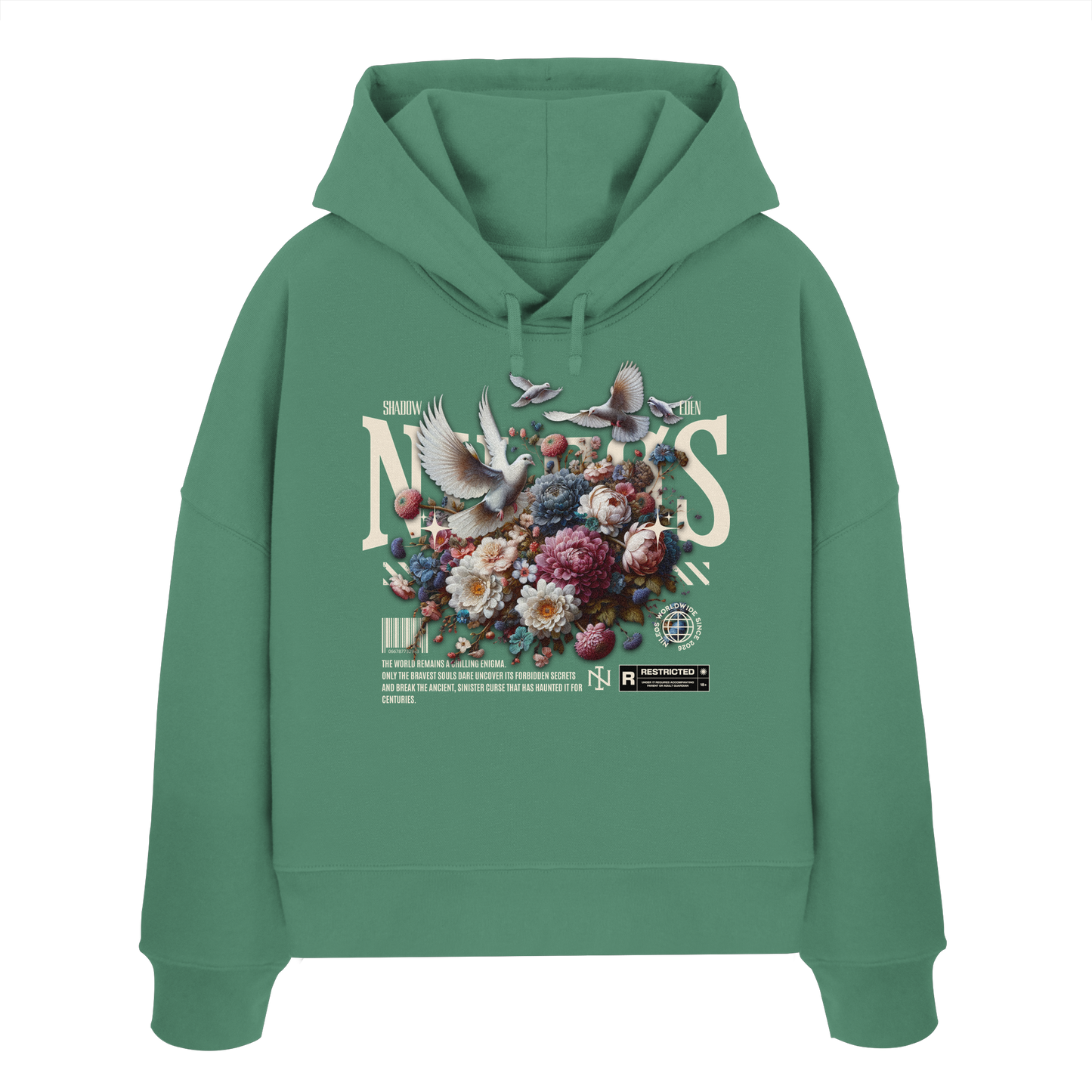 Shadow Eden - Womens Organic Boxcut Hoodie