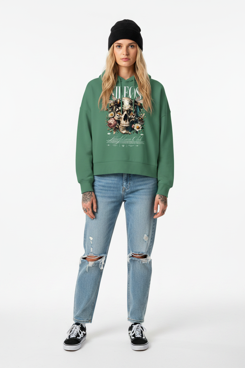 Mindfulness Club - Womens Organic Boxcut Hoodie