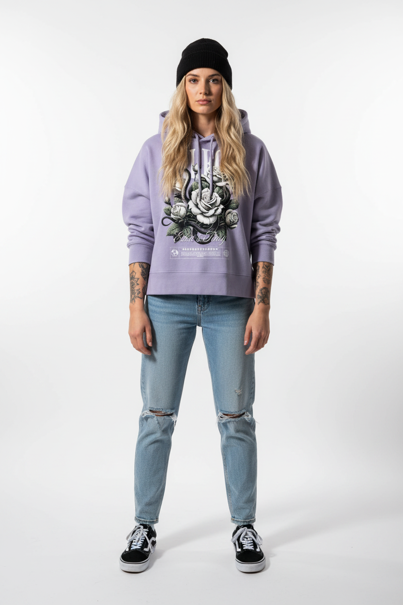 Eden’s Fang - Womens Organic Boxcut Hoodie