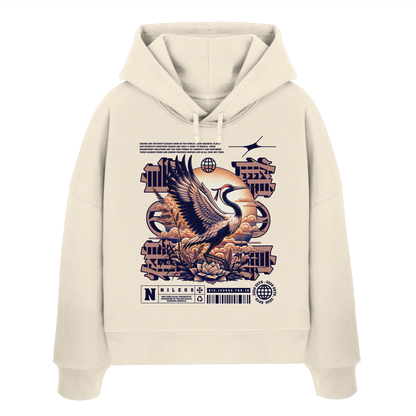 CRANE FINAL - Womens Organic Boxcut Hoodie