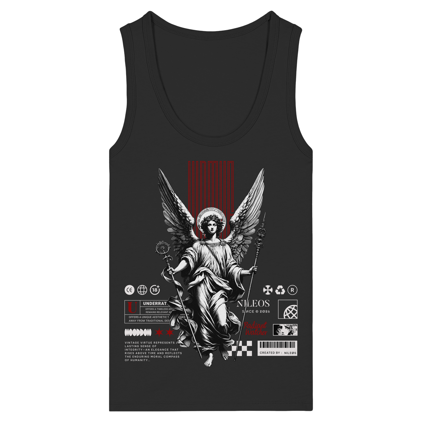 Radiant Watcher - Womens Organic Fitted Tank Top