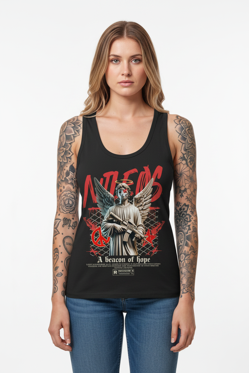 BEΛCON OF HOPE - Womens Organic Fitted Tank Top