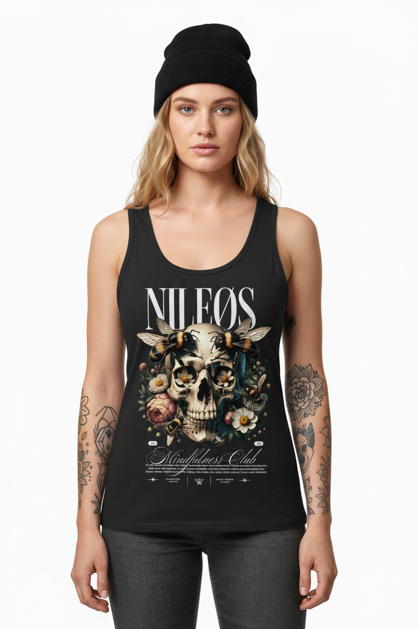 Mindfulness Club - Womens Organic Fitted Tank Top