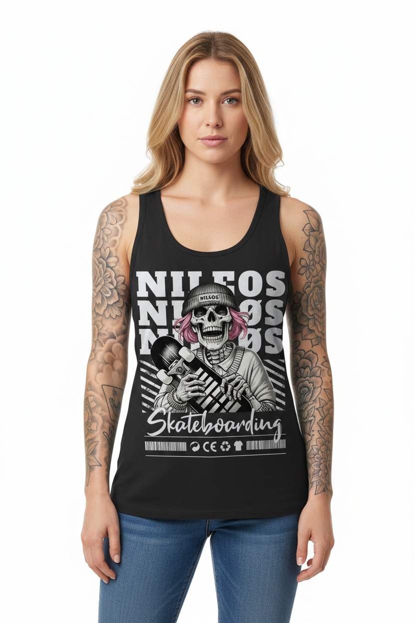 SK8T - Womens Organic Fitted Tank Top