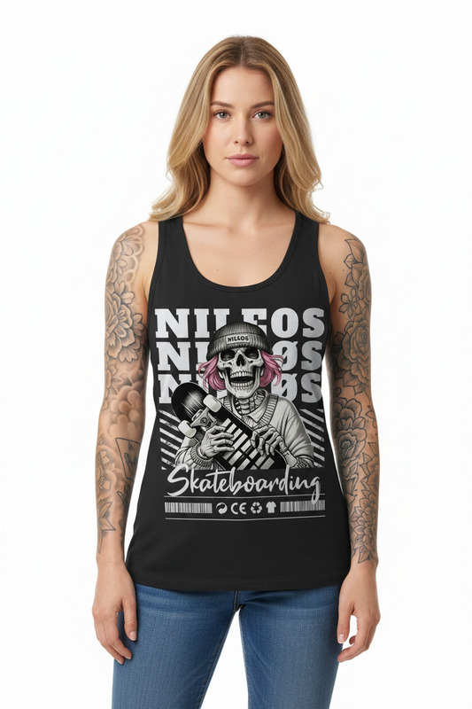 SK8T - Womens Organic Fitted Tank Top