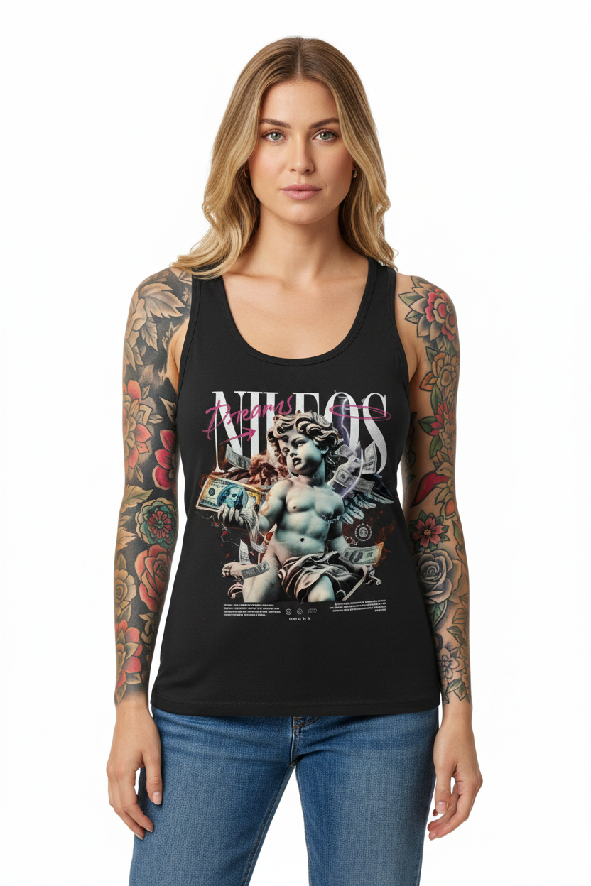 DREAMS - Womens Organic Fitted Tank Top