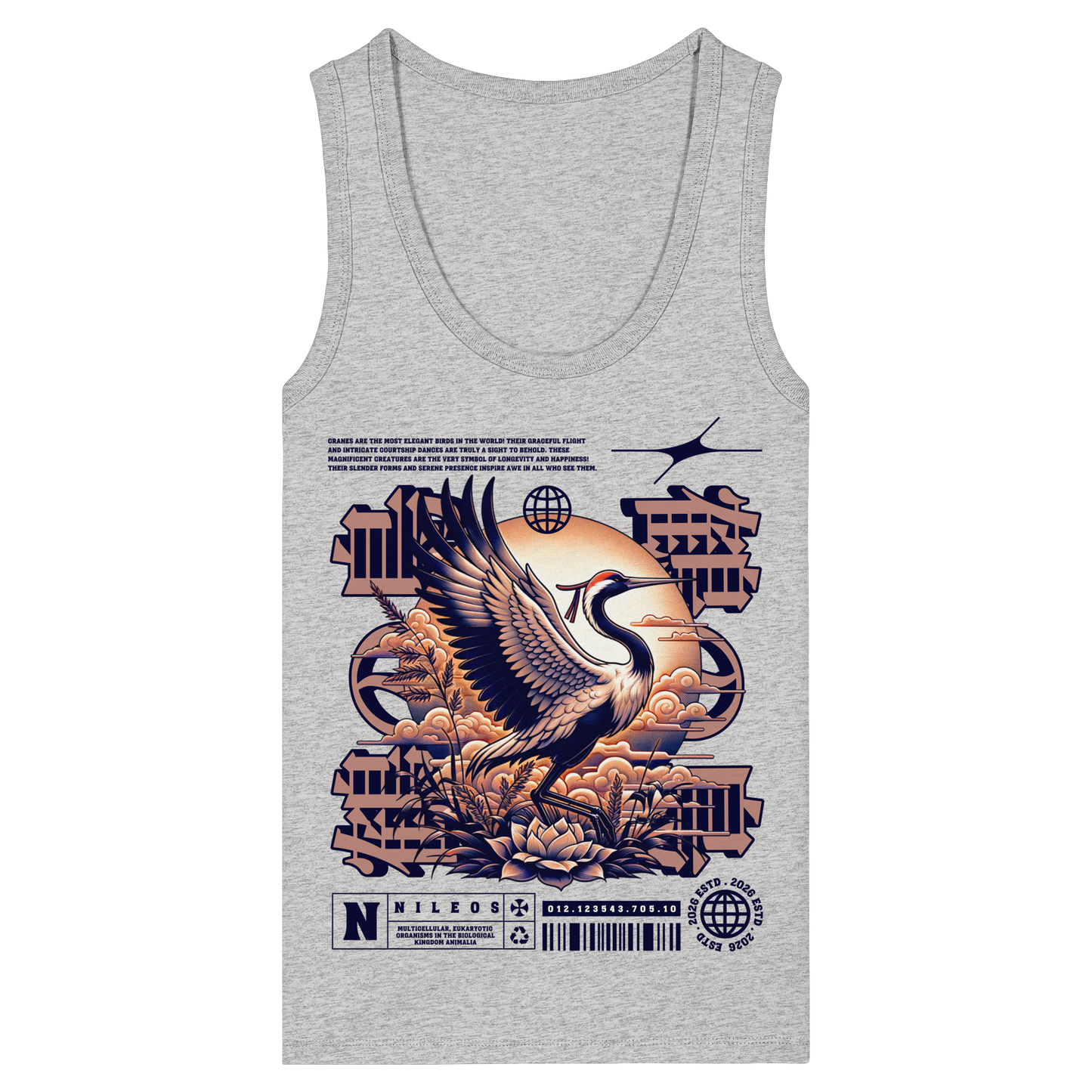 CRANE FINAL - Womens Organic Fitted Tank Top