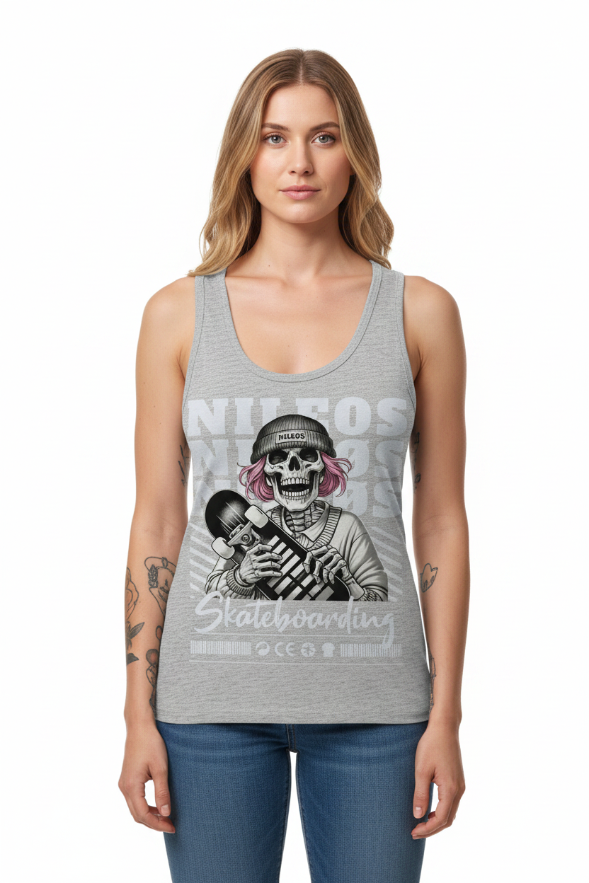 SK8T - Womens Organic Fitted Tank Top