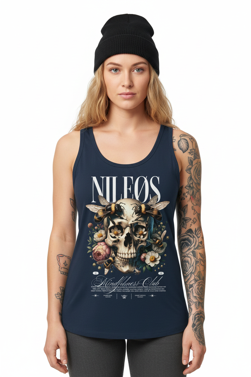 Mindfulness Club - Womens Organic Fitted Tank Top