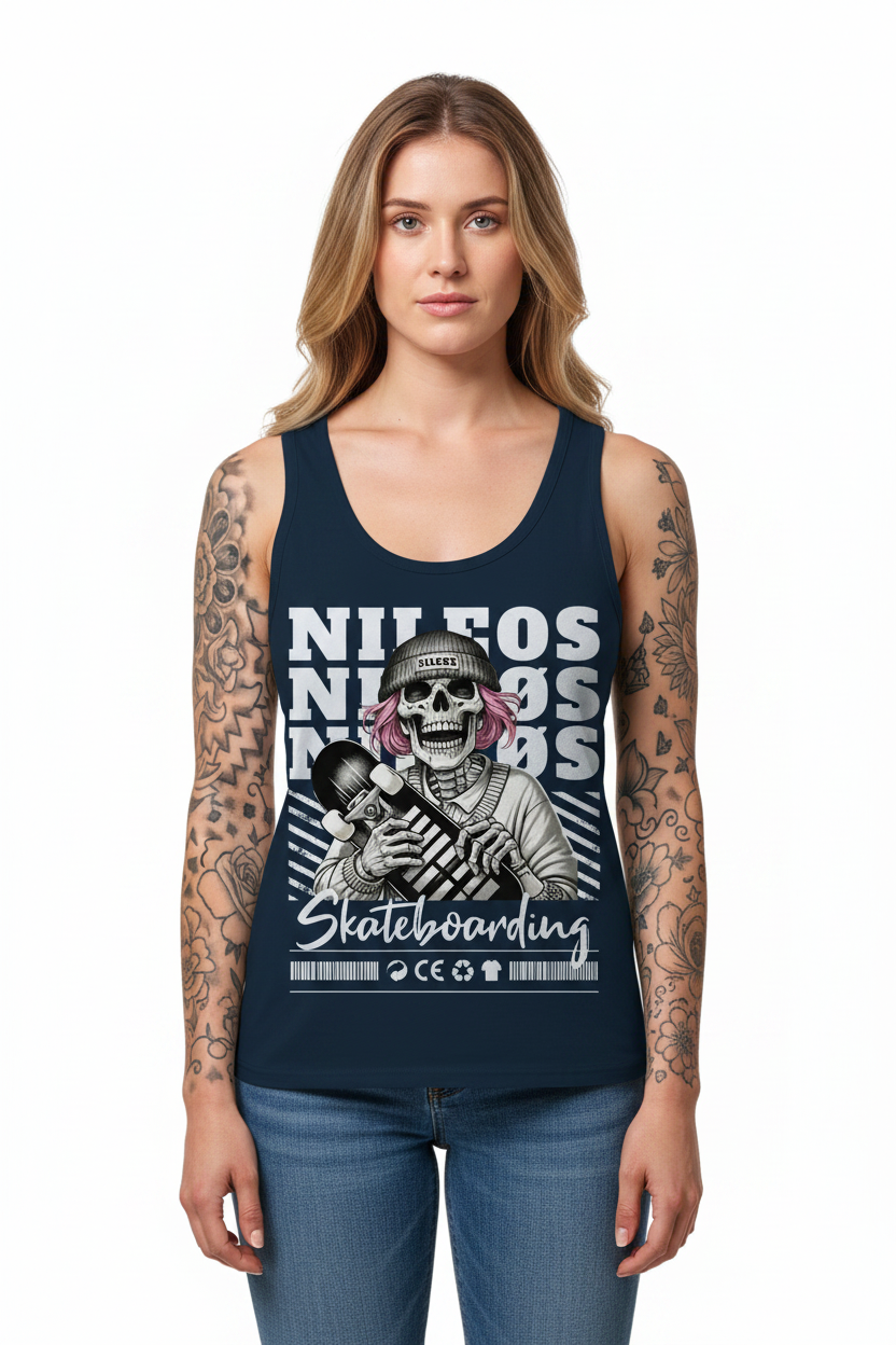 SK8T - Womens Organic Fitted Tank Top