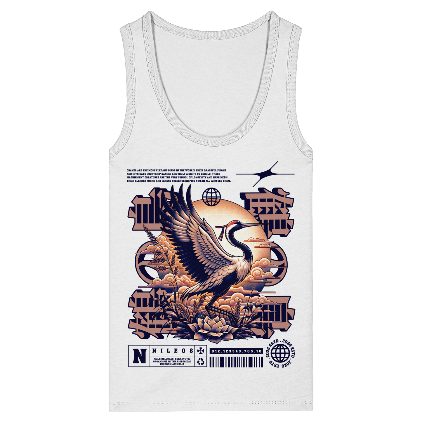 CRANE FINAL - Womens Organic Fitted Tank Top