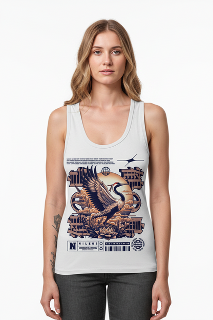 CRANE FINAL - Womens Organic Fitted Tank Top