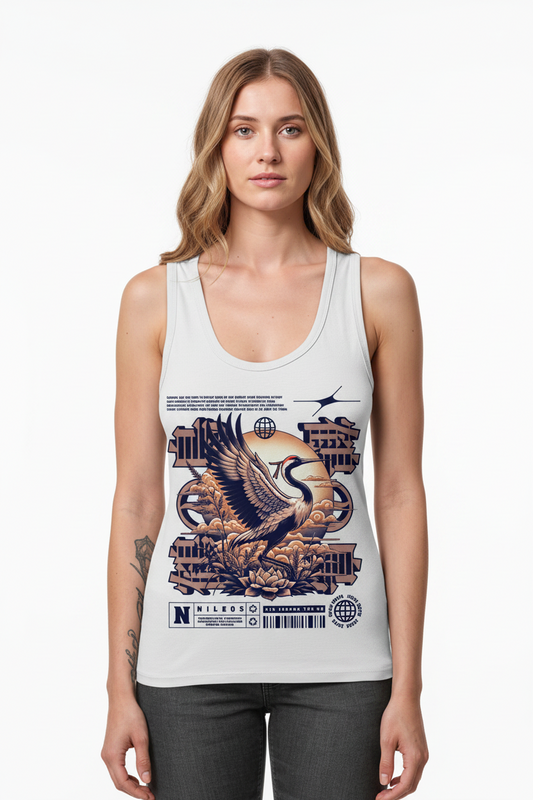 CRANE FINAL - Womens Organic Fitted Tank Top