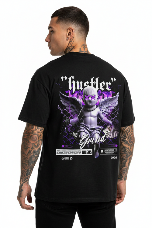 HSTLR Oversized Shirt mit Backprint