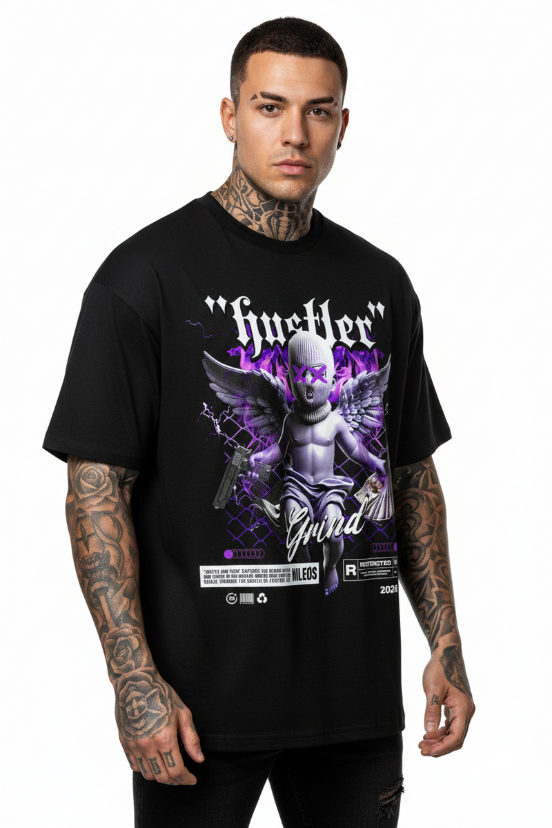 HSTLR Oversized Shirt mit Frontprint – NILEOS, Produktfoto 1