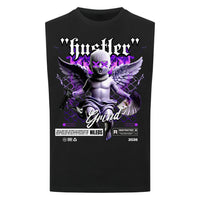 HSTLR Sleeveless Oversized Tee mit Frontprint – NILEOS, Farbe Schwarz – Miniaturansicht 2