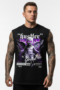 HSTLR Sleeveless Oversized Tee mit Frontprint – NILEOS, Produktfoto 1 – Miniaturansicht 1