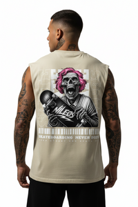 KEEP STEADY Sleeveless Oversized Tee mit Backprint – NILEOS, Produktfoto 2 – Miniaturansicht 2
