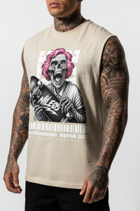 KEEP STEADY Sleeveless Oversized Tee mit Frontprint – NILEOS, Produktfoto 2 – Miniaturansicht 2