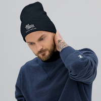 Nileos Bestickte Beanie in Navy – Vorderansicht – Miniaturansicht 7