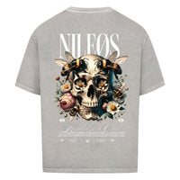 Mindfulness Club Oversized Shirt mit Backprint – NILEOS, Farbe Washed Grey – Miniaturansicht 6