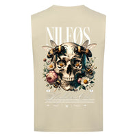 Mindfulness Club Sleeveless Oversized Tee mit Backprint – NILEOS, Farbe Sand – Miniaturansicht 4