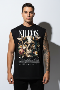 Mindfulness Club Sleeveless Oversized Tee mit Frontprint – NILEOS, Produktfoto 1 – Miniaturansicht 1