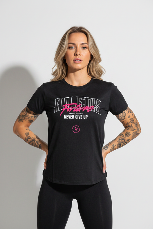 NEVER GIVE UP Sport T-Shirt Women