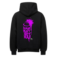NO WAR! Oversized Hoodie – NILEOS, Farbe Schwarz – Miniaturansicht 2