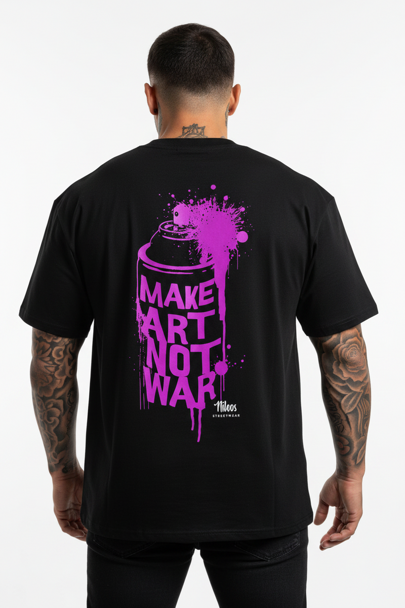 NO WAR! Oversized Shirt mit Backprint – NILEOS, Produktfoto 1