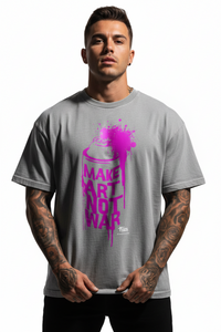NO WAR! Oversized Shirt mit Frontprint – NILEOS, Produktfoto 3 – Miniaturansicht 3