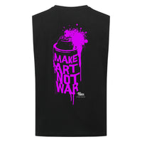 NO WAR! Sleeveless Oversized Tee mit Backprint – NILEOS, Farbe Schwarz – Miniaturansicht 2