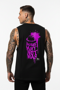 NO WAR! Sleeveless Oversized Tee mit Backprint – NILEOS, Produktfoto 1 – Miniaturansicht 1