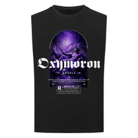 Oxymoron Angel Sleeveless Oversized Tee mit Frontprint – NILEOS, Farbe Schwarz – Miniaturansicht 2