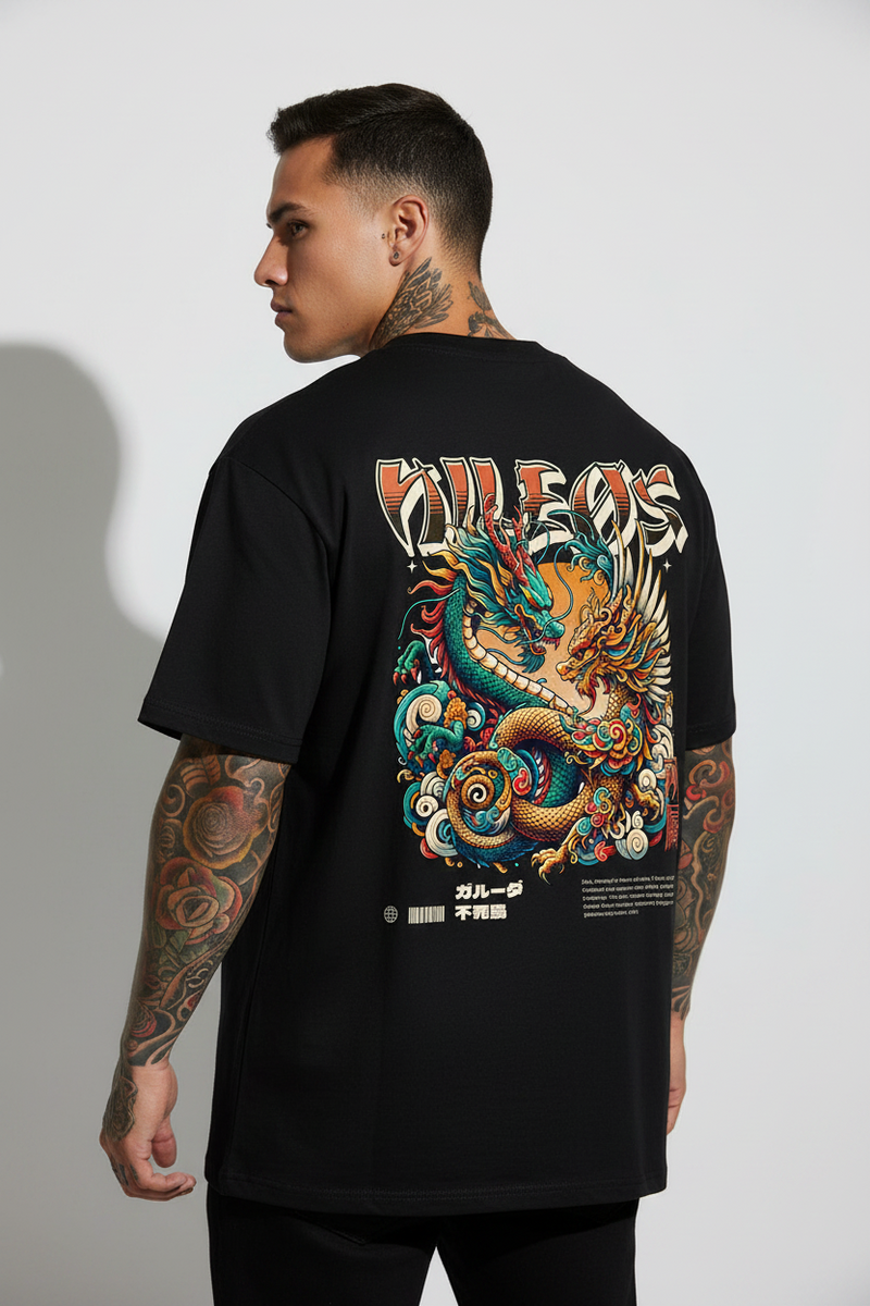 PHØX Oversized Shirt mit Backprint – NILEOS, Produktfoto 1