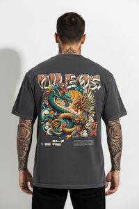 PHØX Oversized Shirt mit Backprint – NILEOS, Produktfoto 2 – Miniaturansicht 2