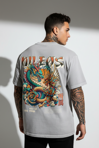PHØX Oversized Shirt mit Backprint – NILEOS, Produktfoto 3 – Miniaturansicht 3