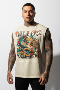 PHØX Sleeveless Oversized Tee mit Frontprint – NILEOS, Produktfoto 2 – Miniaturansicht 2