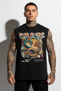 PHØX Sleeveless Oversized Tee mit Frontprint – NILEOS, Produktfoto 1 – Miniaturansicht 1