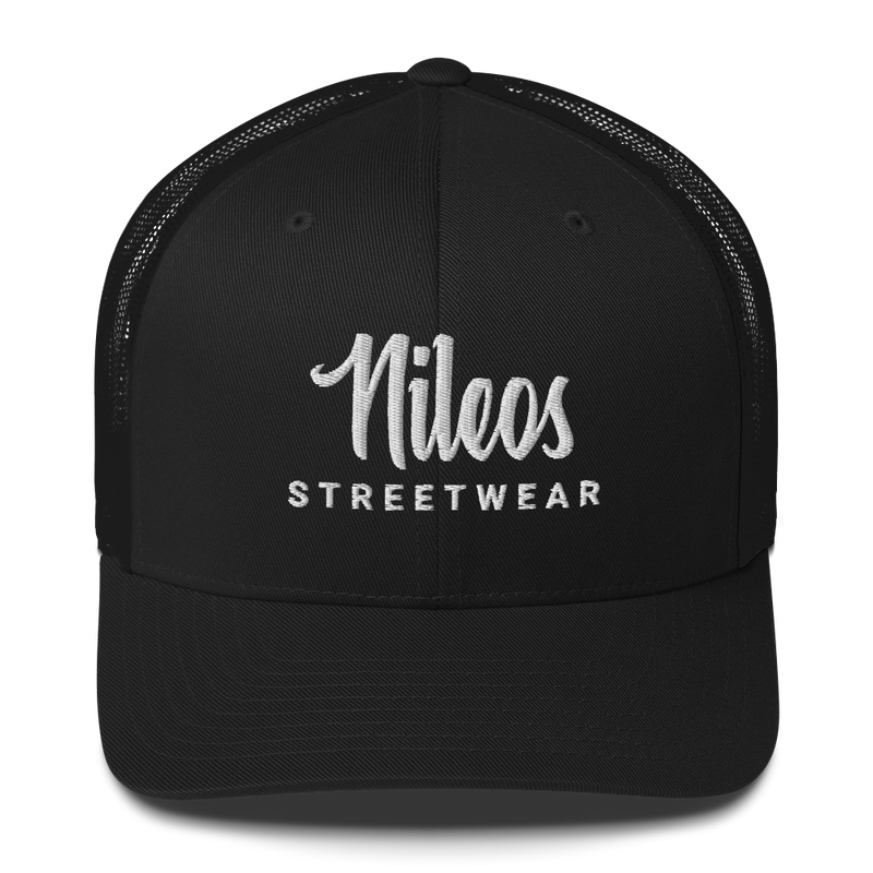 Nileos Trucker-Cap in Schwarz – Vorderansicht