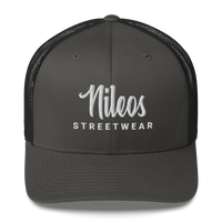 Nileos Trucker-Cap in Anthrazit – Vorderansicht – Miniaturansicht 12